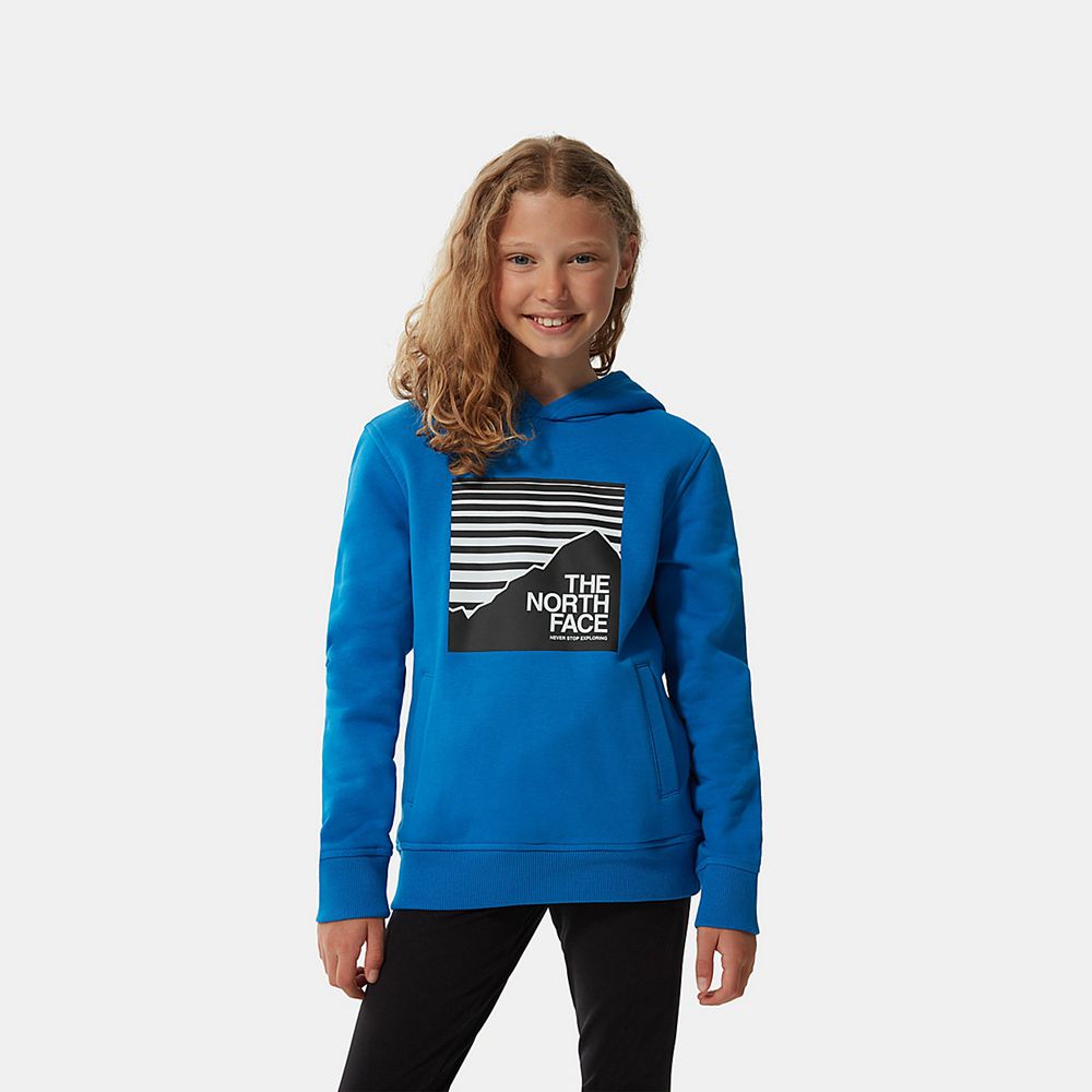 The North Face Hoodie Youth Australia - The North Face New Box Crew Blue (UGJ-401238)